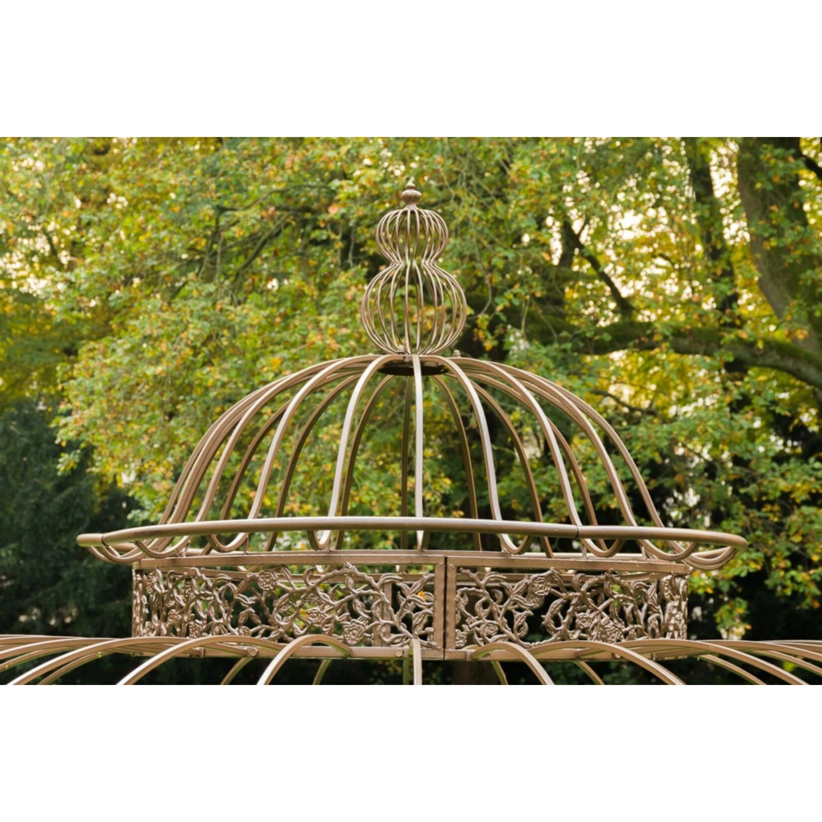 CLP Luxus Pavillon ROMANTIK V2 Aus Pulverbeschichtetem Eisen L Runder Pavillion Mit Stilvollen Verzierungen L Höhe 350 Cm – Bild 3