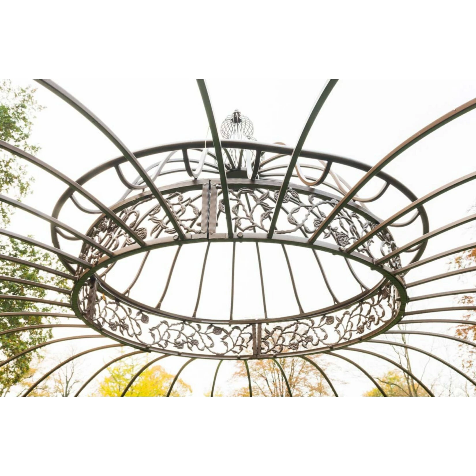 CLP Luxus Pavillon ROMANTIK V2 Aus Pulverbeschichtetem Eisen L Runder Pavillion Mit Stilvollen Verzierungen L Höhe 350 Cm – Bild 4