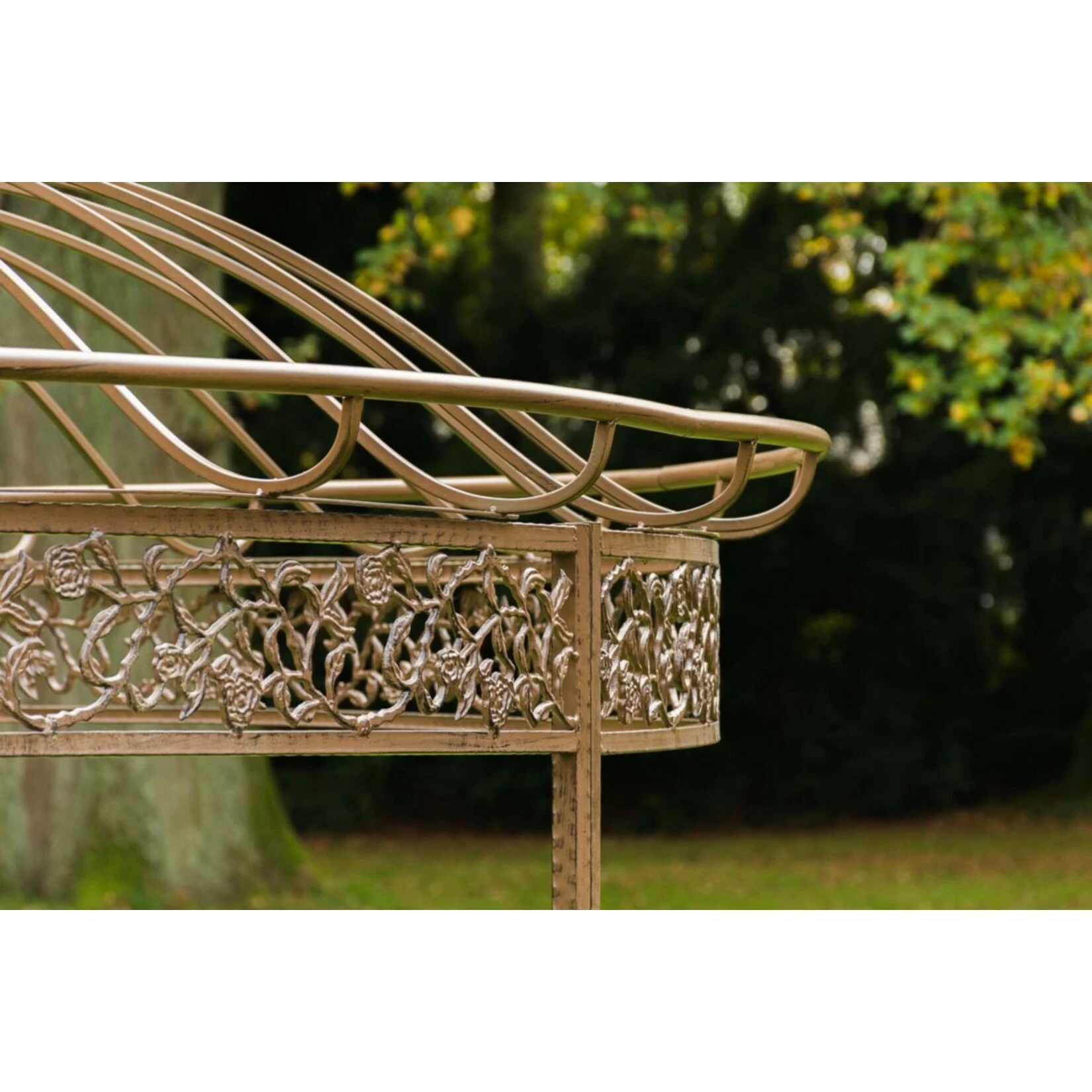 CLP Luxus Pavillon ROMANTIK V2 Aus Pulverbeschichtetem Eisen L Runder Pavillion Mit Stilvollen Verzierungen L Höhe 350 Cm – Bild 5