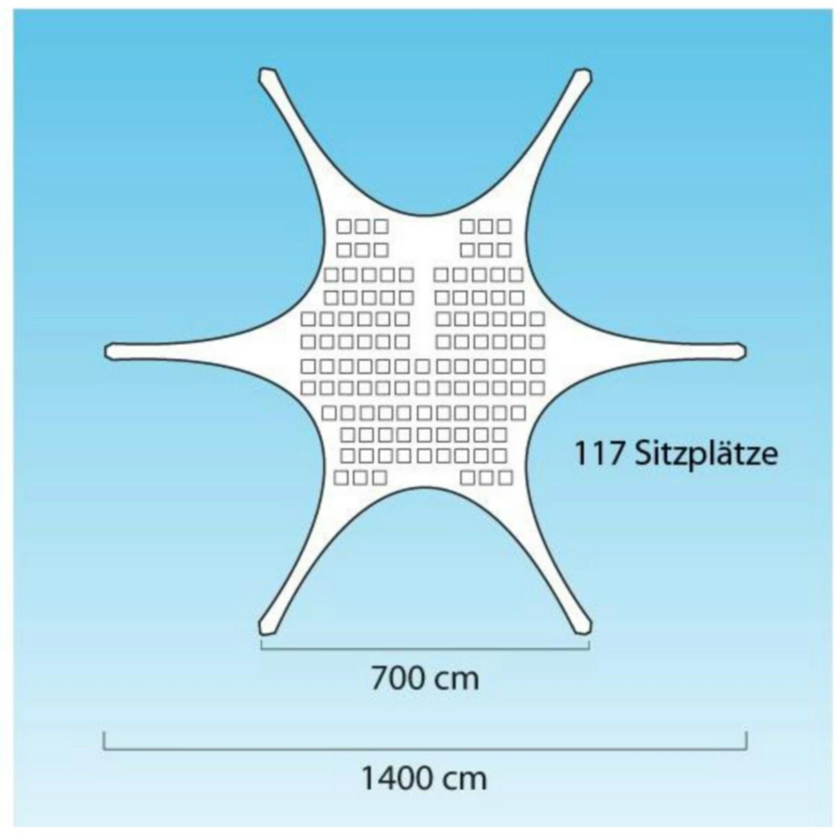 CLP Sternzelt 14M | XL-Sternzelt Für Den Garten I Event-Zelt Mit 14 Meter Durchmesser I Überdachten Zeltfläche Von Ca. 40 M² I In Vielen Farben – Bild 5