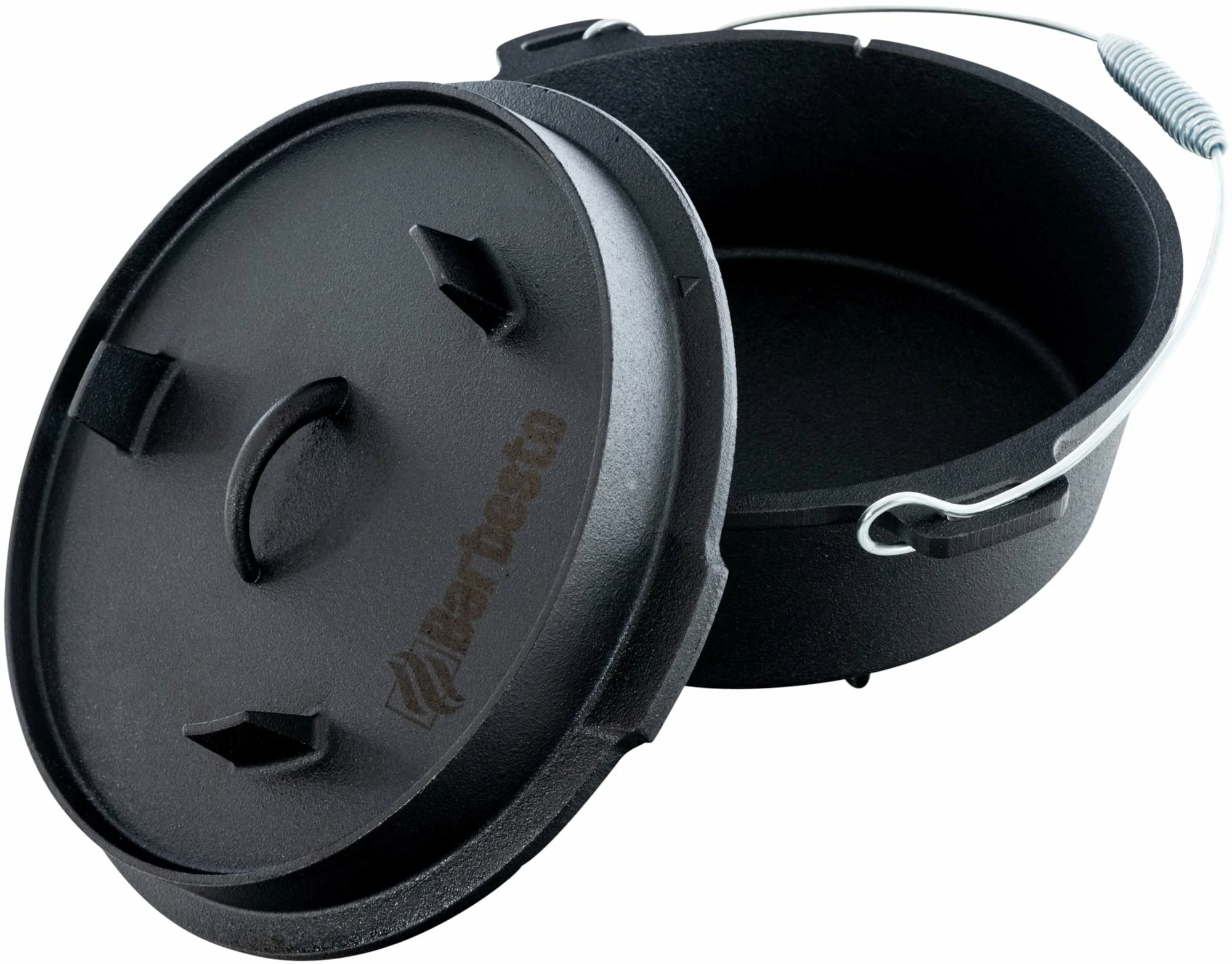 CLP Dutch Oven I Gusseisen-Topf Mit Ständer & Deckelheber Für Kochen, Grillen, Camping – Bild 3