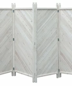 Grasekamp Paravent 4tlg Raumteiler Trennwand Sichtschutz Kiefer Weiss München