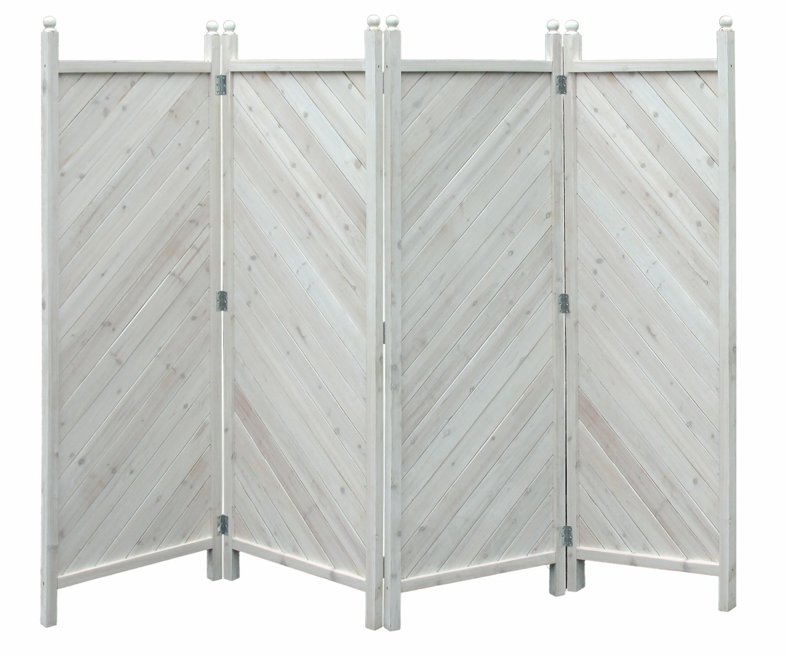 Grasekamp Paravent 4tlg Raumteiler Trennwand Sichtschutz Kiefer Weiss München