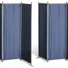 Grasekamp 2 Stück Paravent 3tlg Raumteiler Trennwand Sichtschutz Blau
