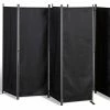 Grasekamp 2 Stück Paravent 4tlg Raumteiler Trennwand Sichtschutz Schwarz