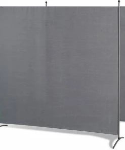 Grasekamp Doppelpack Stellwand 180x180 Cm - Grau - Paravent Raumteiler Trennwand Sichtschutz