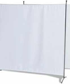 Grasekamp Doppelpack Stellwand 180x180 Cm - Weiß - Paravent Raumteiler Trennwand Sichtschutz