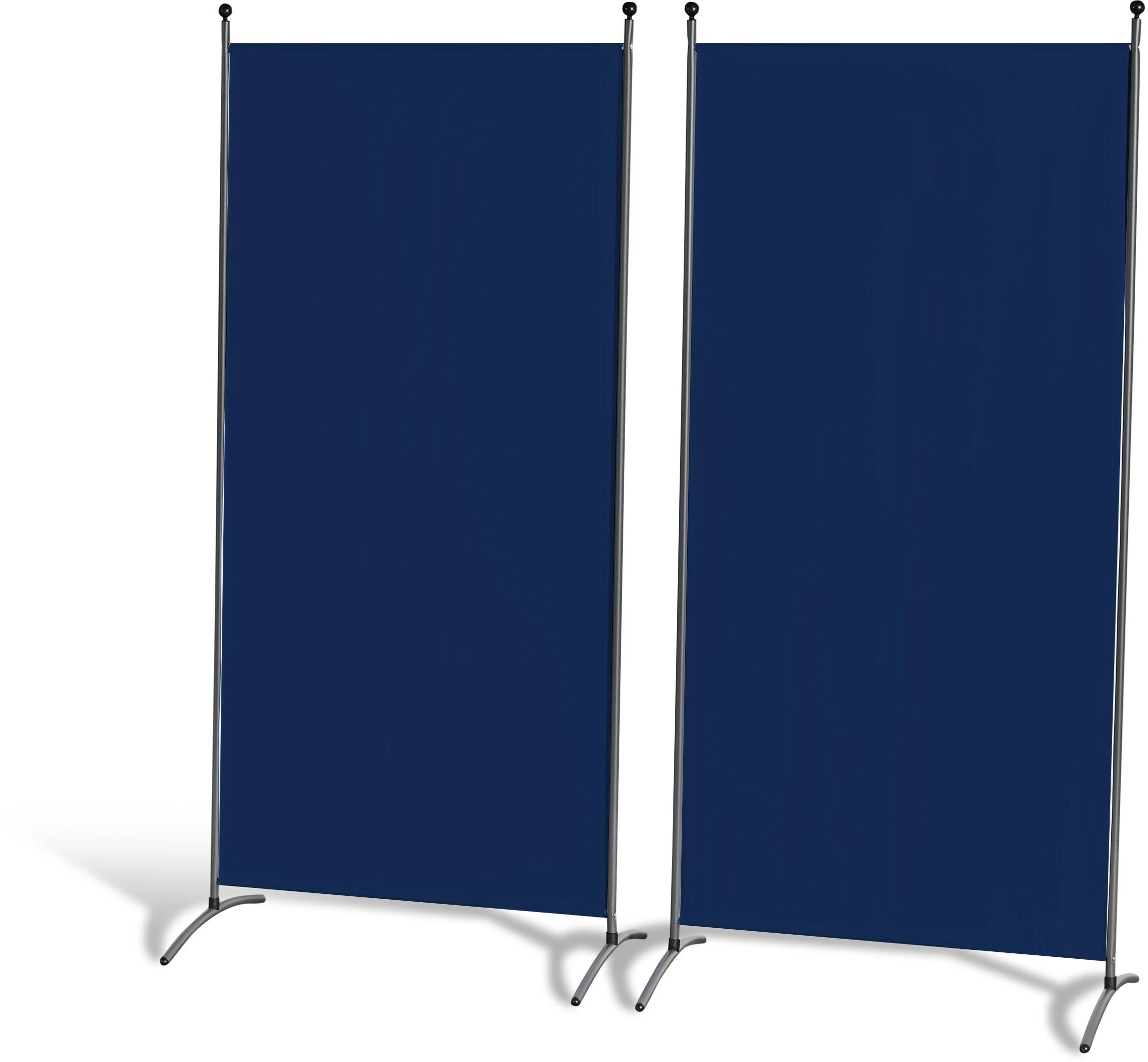 Grasekamp 2 Stück Stellwand 85x180cm Blau Paravent Raumteiler Trennwand Sichtschutz