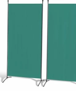 Grasekamp 2 Stück Stellwand 85x180cm Grün Paravent Raumteiler Trennwand Sichtschutz