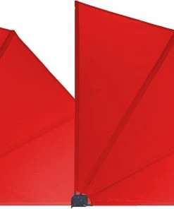 Grasekamp 2 Stück Balkonfächer 120 X 120 Cm Rot Mit Wandhalterung Trennwand Sichtschutz
