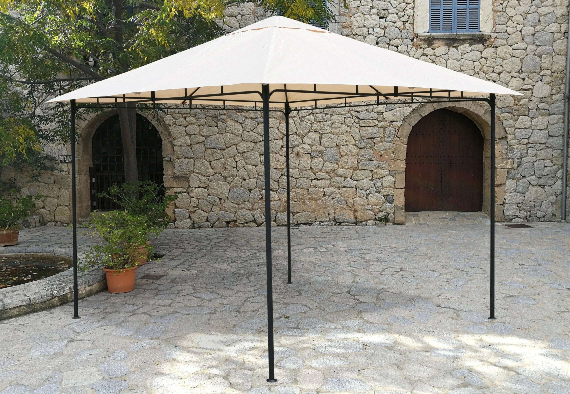 Grasekamp Pavillon Rimini Flex 3 X 3 M Beige Party Zelt Antik Garten – Bild 6