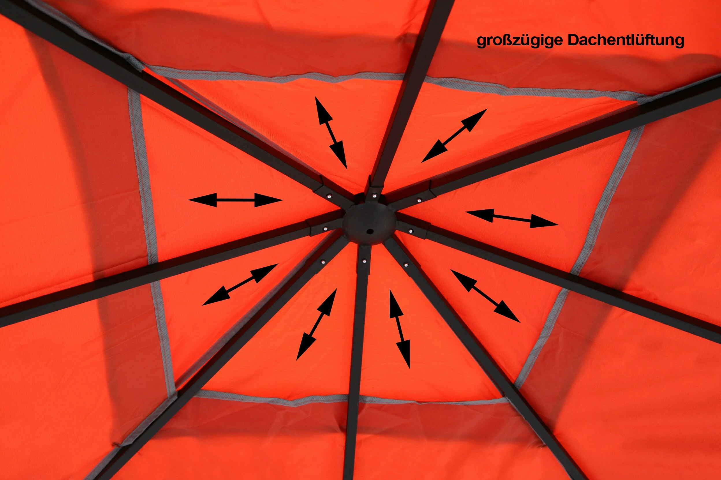 Grasekamp Antikpavillon Amalfi Flex 3 X 3 M Terra Gartenpavillon Partyzelt – Bild 5