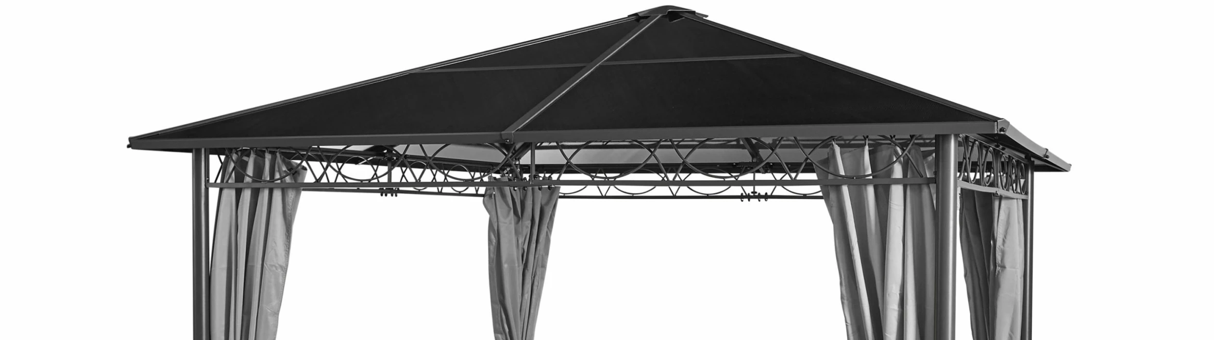 Grasekamp Ersatzdach Hardtop Pavillon Meran 3x3m Doppelstegplatten Polycarbonat Braun