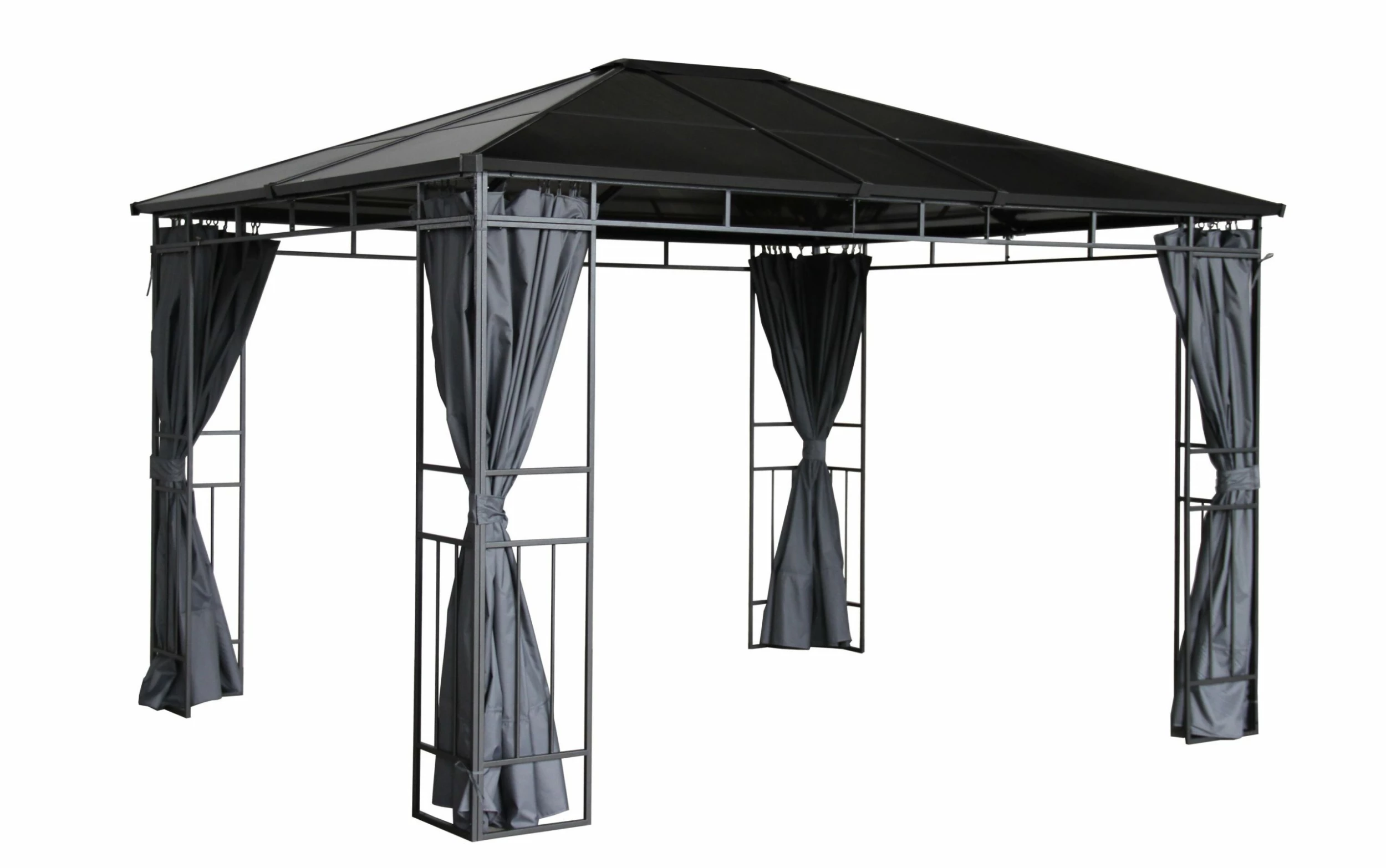 Grasekamp Hardtop Pavillon Limone 3x3,6m Inkl. Seitenteile - Doppelstegplatten Hohlkammer Polycarbonat – Bild 2