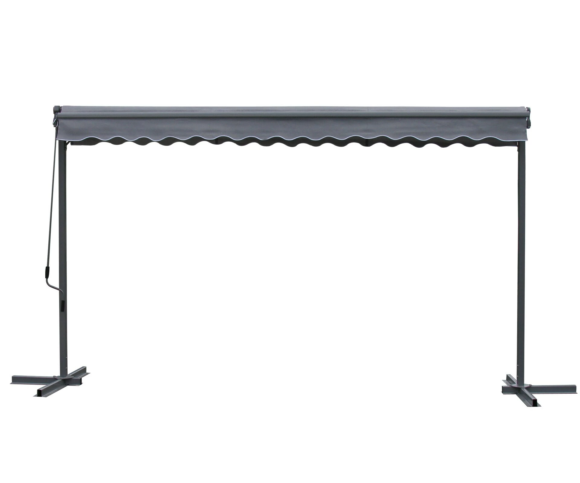 Grasekamp Standmarkise Gelenkarm Markise London 3x4m Platingrau – Bild 3