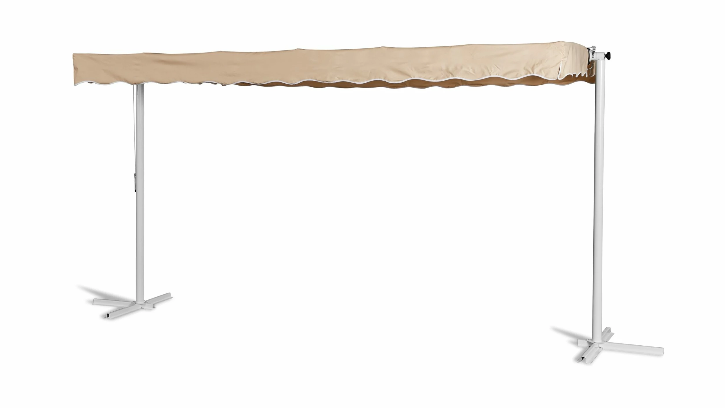 Grasekamp Standmarkise Dubai Beige 375x225cm Mit Schutzhülle Terrassenüberdachung Raffmarkise Mobile Markise Ziehharmonika – Bild 3