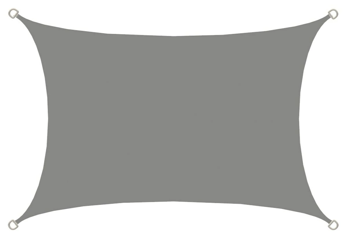 Amanka UPF50+ UV Sonnensegel 2x3 Polyester Rechteck Wasserabweisend Garten Balkon Grau