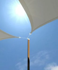 Amanka UV Sonnensegel 2x2 HDPE Quadratisch Sonnenschutz Überdachung Garten Balkon Grau