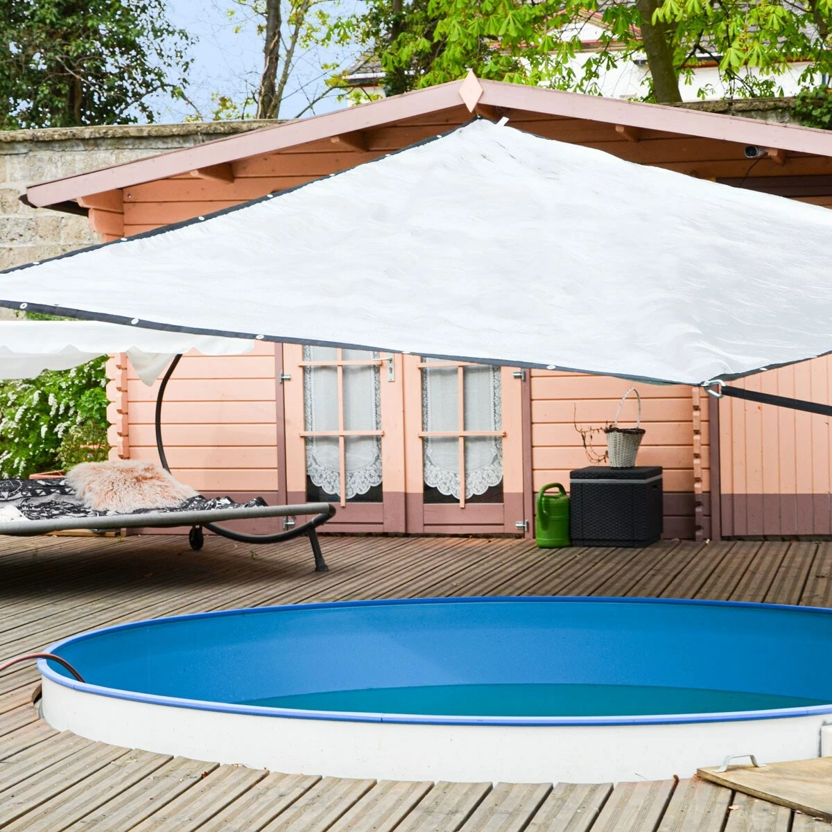 Amanka 99% Schattennetz 3x4m Alu Sonnensegel Sonnenschutz Netz Hitzeschutz Für Auto – Bild 2