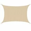 Amanka UV Sonnensegel 3x2 HDPE Rechteckig Sonnenschutz Überdachung Garten Balkon Beige