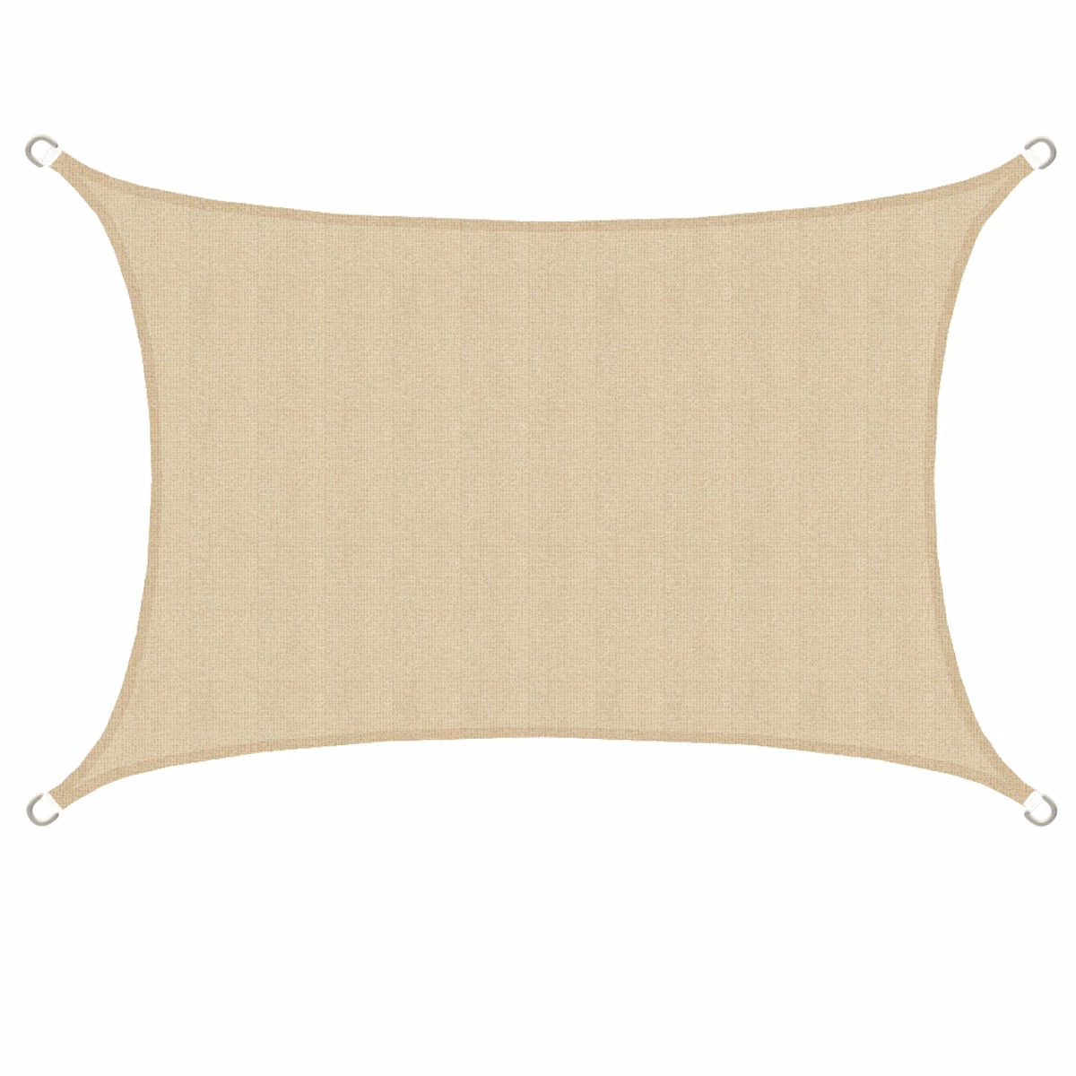 Amanka UV Sonnensegel 3x2 HDPE Rechteckig Sonnenschutz Überdachung Garten Balkon Beige