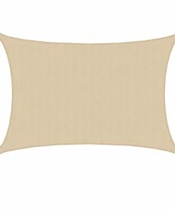 Amanka UV Sonnensegel 4x6 HDPE Rechteckig Sonnenschutz Überdachung Garten Balkon Beige