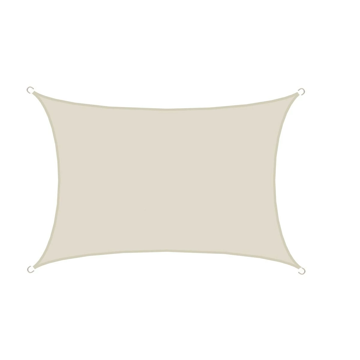 Amanka UPF50+ UV Sonnensegel 3x5 Polyester Rechteck Wasserabweisend Garten Balkon Beige