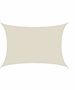 Amanka UPF50+ UV Sonnensegel 3x4 Polyester Rechteck Wasserabweisend Garten Balkon Beige