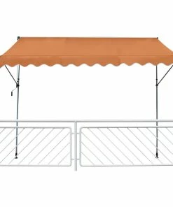 Leco Klemmmarkise 200x120cm Balkon Markise Spannmarkise Sonnenschutz Orange