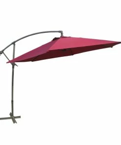 LEX Ampelschirm Ø 3m Mit Kurbel, Burgundrot