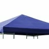 DEGAMO Ersatzdach Für Metall- Und Alupavillon 3x3 Meter Dunkelblau, Wasserdicht PVC-beschichtet