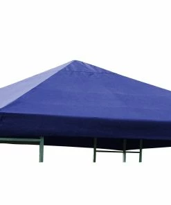 DEGAMO Ersatzdach Für Metall- Und Alupavillon 3x3 Meter Dunkelblau, Wasserdicht PVC-beschichtet
