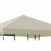DEGAMO Ersatzdach Für Metall- Und Alupavillon 3x3 Meter Ecru, Wasserdicht PVC-beschichtet