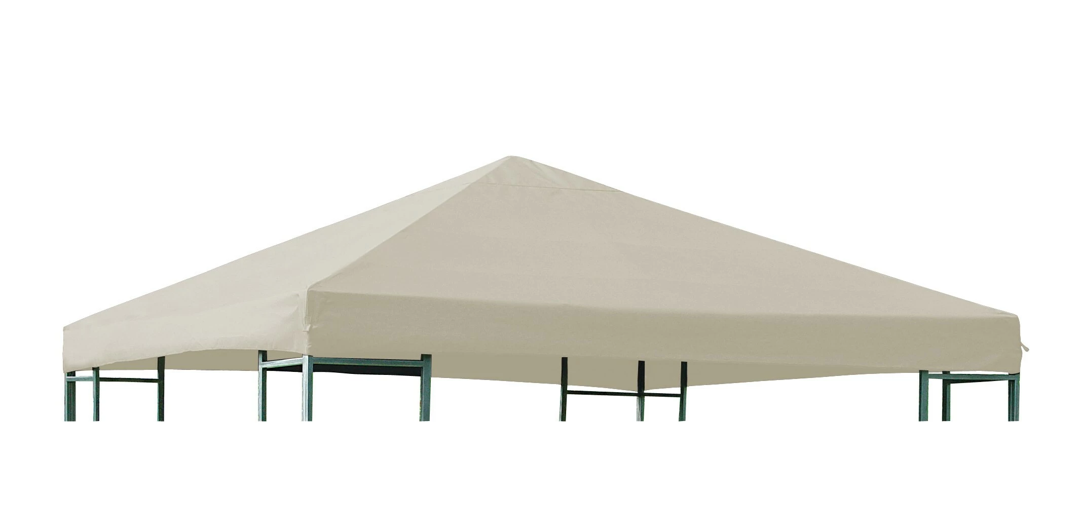 DEGAMO Ersatzdach Für Metall- Und Alupavillon 3x3 Meter Ecru, Wasserdicht PVC-beschichtet