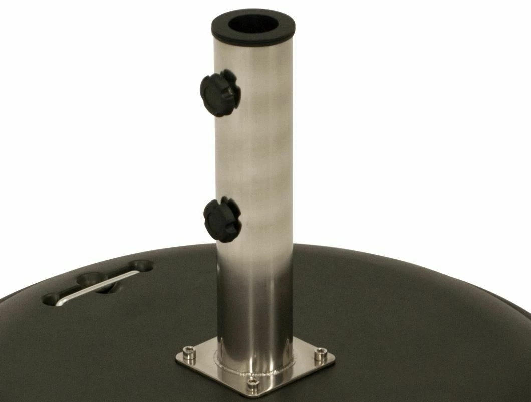 DEGAMO Schirmständer 50kg Rund, Beton Schwarz, Mit Rollen – Bild 3