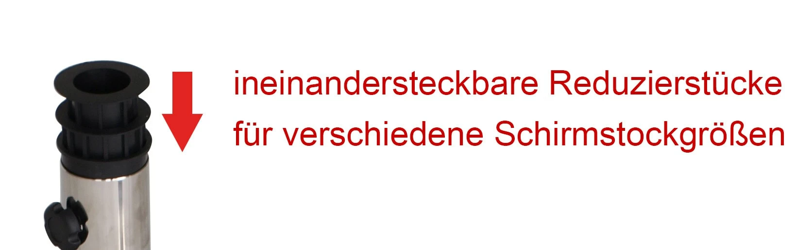 DEGAMO Schirmständer 50kg Rund, Beton Schwarz, Mit Rollen – Bild 4