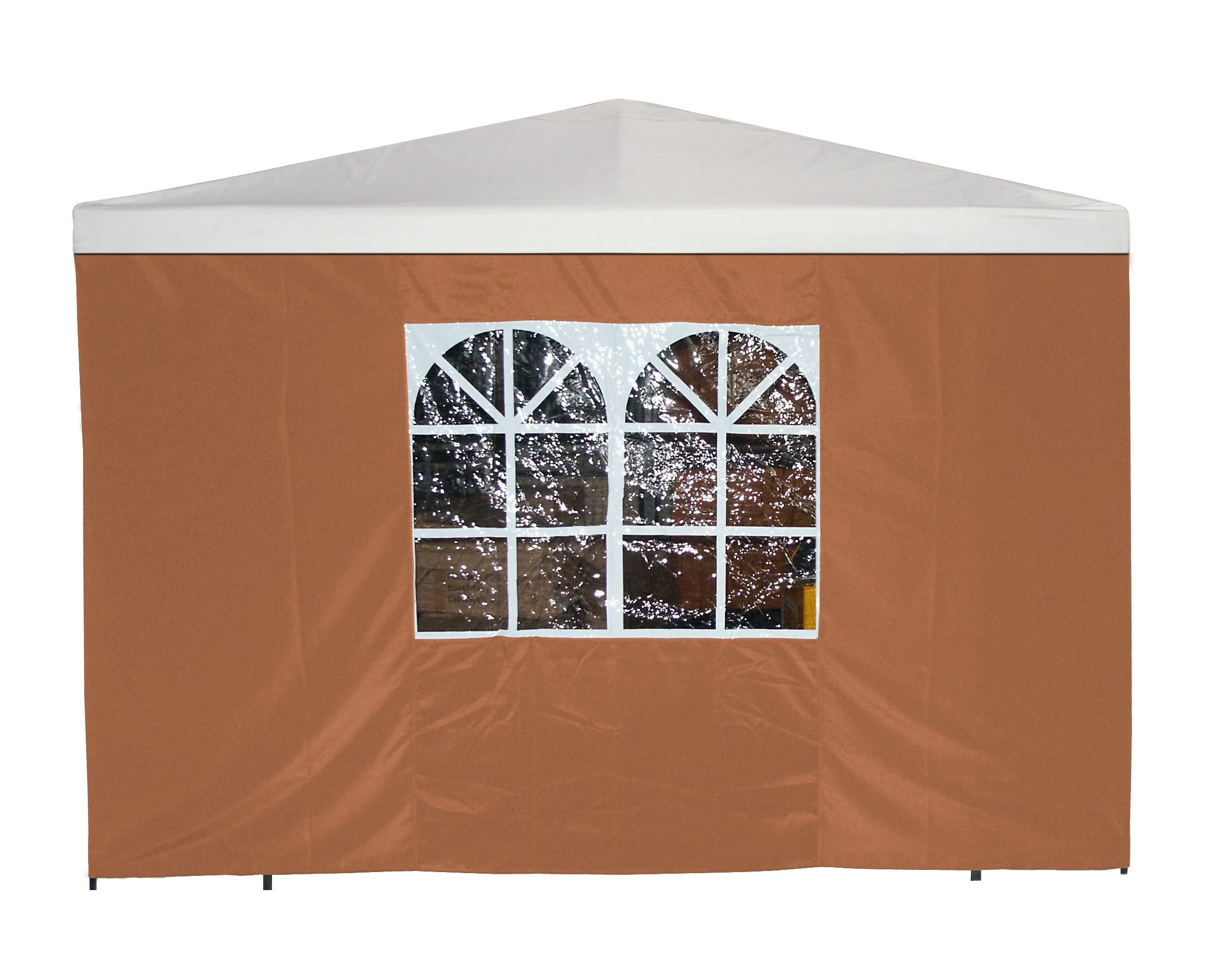 DEGAMO Seitenplane Für Pavillon, 3x1,9 Meter, Polyester Terracotta Mit Fenster