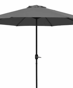 DEGAMO Marktschirm Aluminium 300cm, Mit Kurbel, Gestell Aluminium, Material Bezug 100% Polyester, Gewicht 6kg