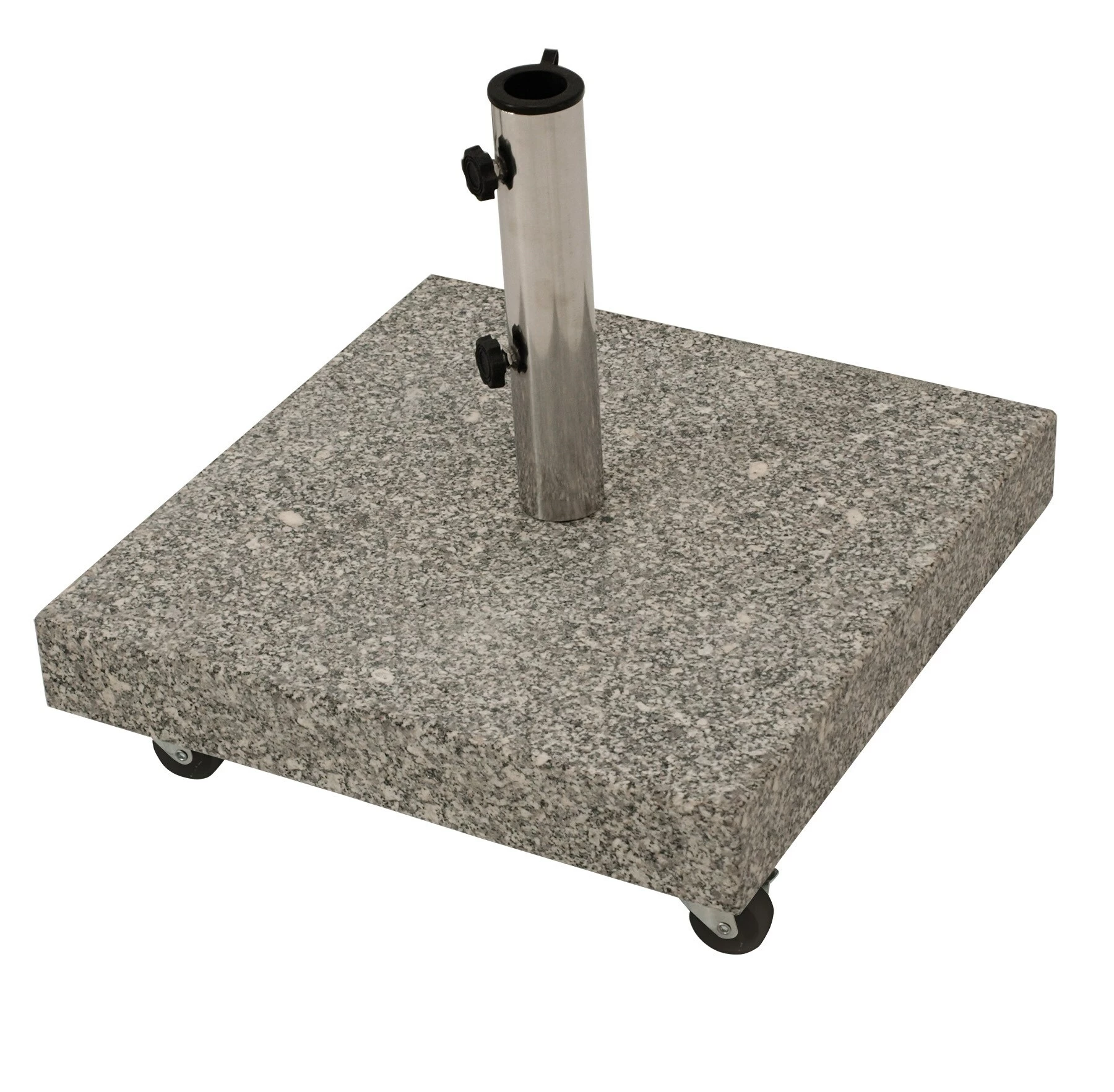 DEGAMO Schirmständer 50kg Mit Rollen, Granit Hellgrau