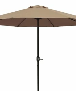 DEGAMO Marktschirm Aluminium 300cm, Mit Kurbel, Gestell Aluminium, Material Bezug 100% Polyester, Gewicht 6kg