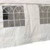 DEGAMO Seitenplane Für Partyzelt, Länge 4 Meter, PVC Weiß Mit Fenstern