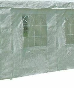 DEGAMO Seitenplane Für Partyzelt, Länge 8 Meter, PVC Weiß Mit Fenstern