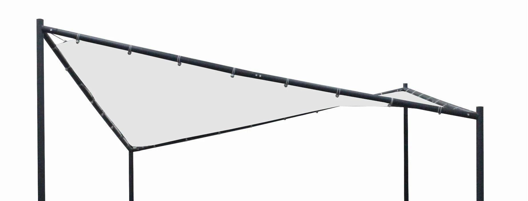 DEGAMO Ersatzdach Für Walmdachpavillon ORLANDO 4-eckig, PVC Beschichtet Weiss – Bild 2