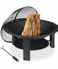 Relaxdays Feuerschale XXL Mit Funkenschutz