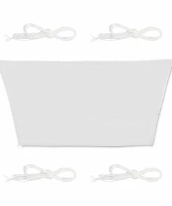 Relaxdays Weißes Sonnensegel Trapezförmig