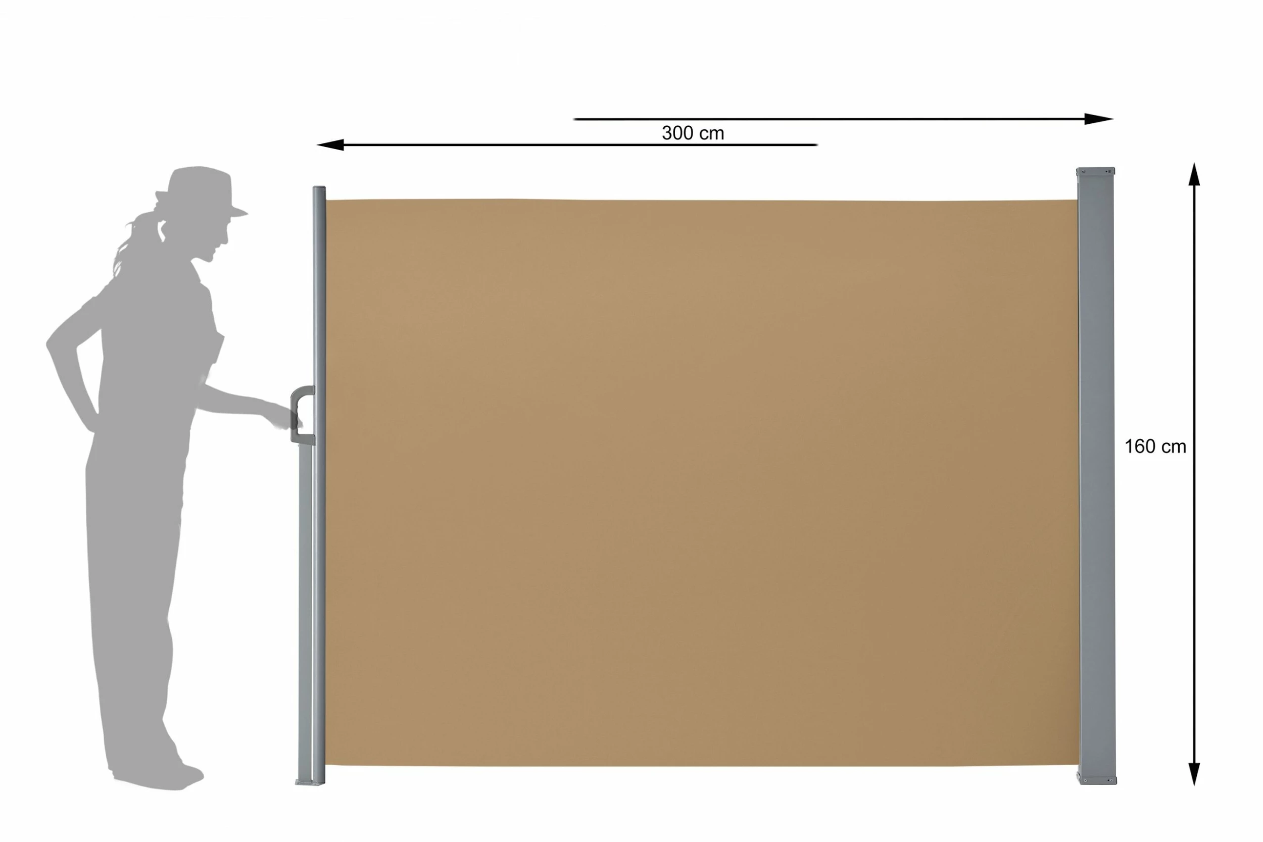 Gartenfreude Sichtschutz Seitenmarkise Lärmschutz 160 X 300 Cm – Bild 3