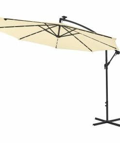 Gartenfreude Sonnenschutz LED Ampelschirm 300 Cm