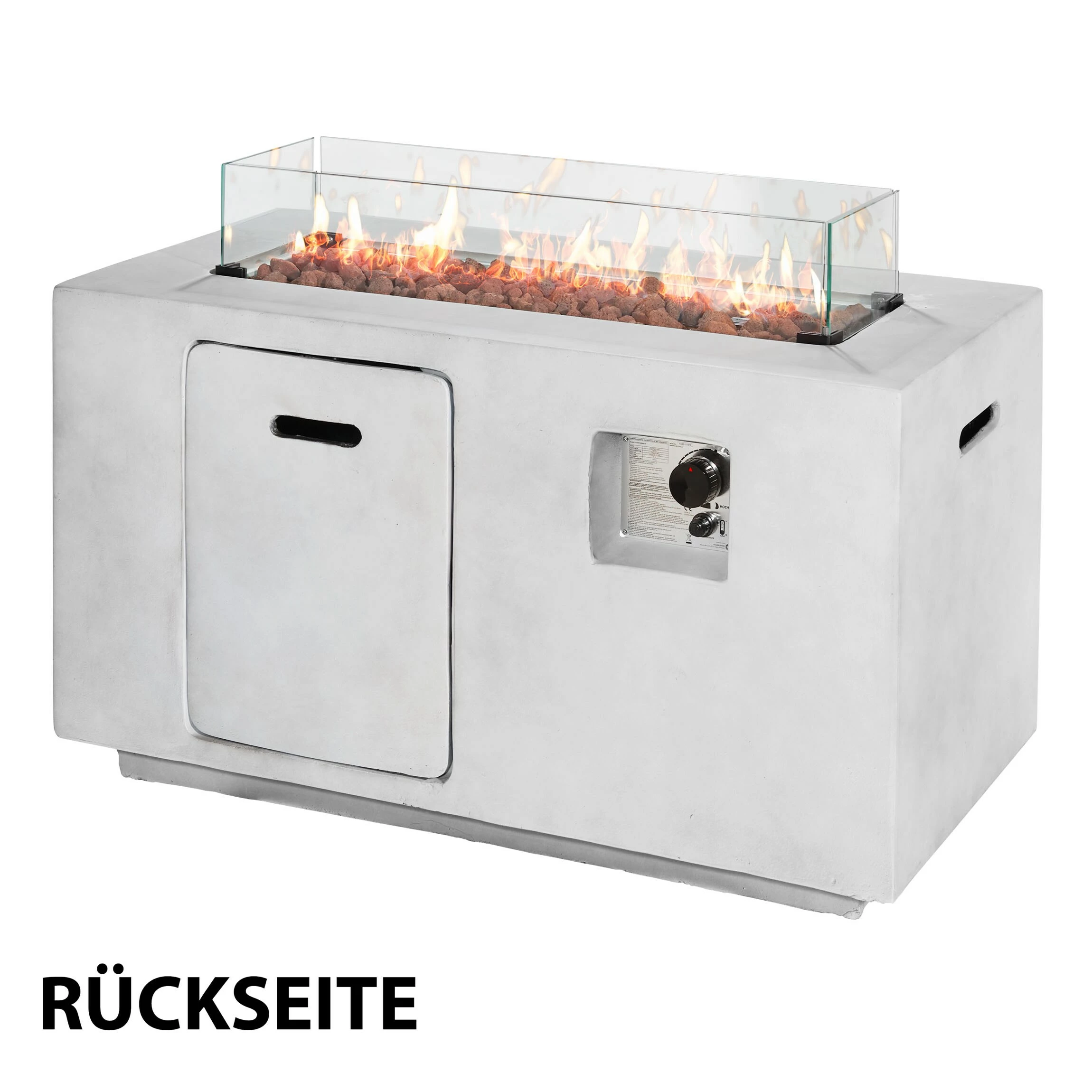 AMARE Gasfeuerstelle Feuertisch Outdoor Rechteckig – Bild 3