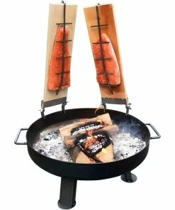 Acerto® Feuerschale 55cm + 2x Flammlachsbrett