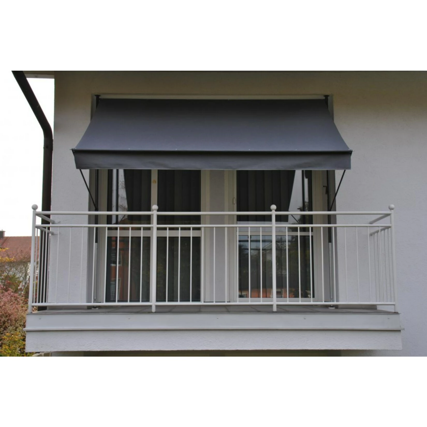 Angerer Klemmmarkise Dunkelgrau 300 Cm Balkonmarkise Markise Balkon